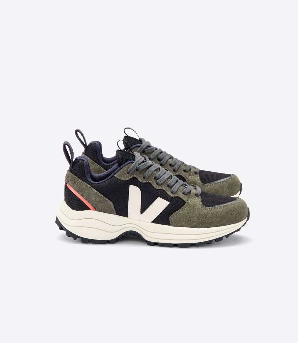 Veja Trainers Mens Black/Grey/Olive - Venturi Bastille B-mesh - XPSV-46987